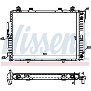 NIS 62713A Mootori radiaator sobib: MERCEDES S (W140) 3.2 03.91 10.98