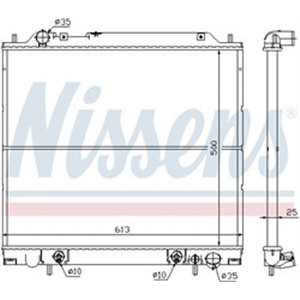 NIS 62855 Mootori radiaator sobib: MITSUBISHI DELICA / SPACE GEAR, L400 2.0