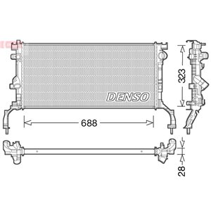 DENSO DRM23038 - Engine radiator (Manual) fits: RENAULT LAGUNA III 1.5D/2.0D 10.07-12.15
