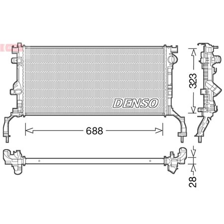 DENSO DRM23038 - Motorkylare (manuell) passar: RENAULT LAGUNA III 1.5D/2.0D 10.07-12.15