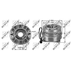 NRF 49702 - Fan clutch (number of pins: 2) fits: IVECO DAILY III 8140.43N-F1CE0481E 05.99-07.07