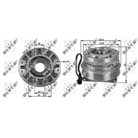 NRF 49702 - Fan clutch (number of pins: 2) fits: IVECO DAILY III 8140.43N-F1CE0481E 05.99-07.07