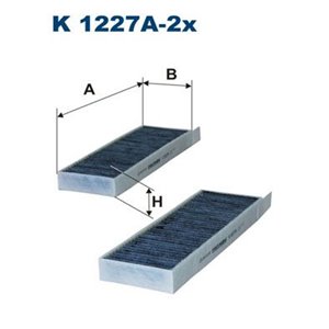 FILTRON K 1227A-2x - Cabin filter with activated carbon fits: DS DS 5, DS 7; CITROEN BERLINGO, BERLINGO MULTISPACE, BERLINGO/MIN