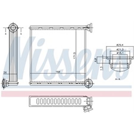 73980 Heat Exchanger, interior heating NISSENS