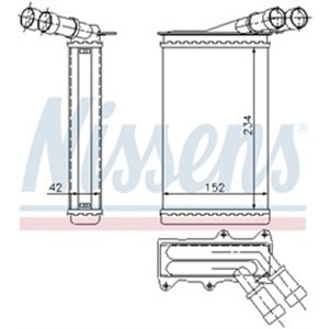 71156 Heat Exchanger, interior heating NISSENS - Top1autovaruosad