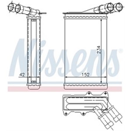 71156 Heat Exchanger, interior heating NISSENS