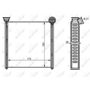 54342 Heat Exchanger, interior heating NRF - Top1autovaruosad