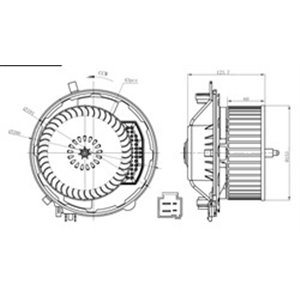 NRF 34283 Air blower fits: MAN TGE AUDI A3, Q2, Q3, TT SEAT ATECA, LEON, 