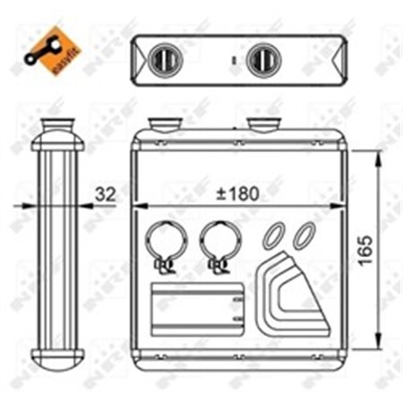 54298 Heat Exchanger, interior heating NRF