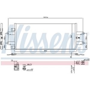 NISSENS 940440 - A/C condenser 842x344x18 fits: SCANIA P,G,R,T 03.04-