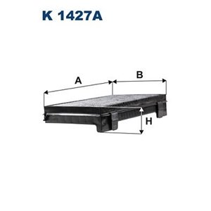 FILTRON K 1427A - Cabin filter with activated carbon fits: DAF CF, XF II, XG, XG+ 05.13-