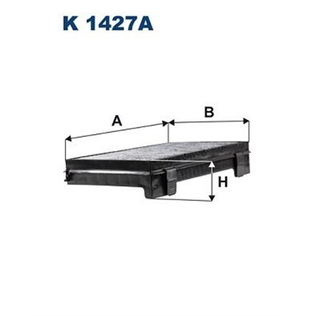 K 1427A Cabin filter with activated carbon fits: DAF CF, XF II, XG, XG+ 0