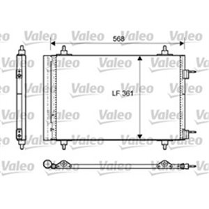 VALEO 818170 - A/C condenser (with dryer) fits: CITROEN BERLINGO MULTISPACE, BERLINGO/MINIVAN, C4, C4 I; PEUGEOT 307, 308 I, PAR