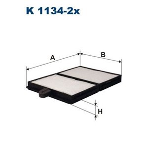 K 1134-2x Filter,salongiõhk FILTRON - Top1autovaruosad