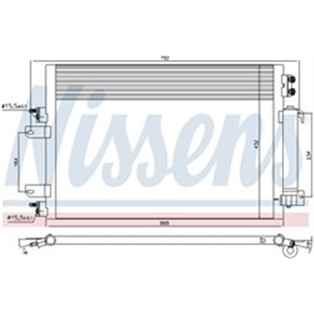 940570 Condenser, air conditioning NISSENS