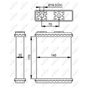 NRF 52230 - Heater fits: FORD MAVERICK; MITSUBISHI COLT IV, LANCER IV, LANCER V, MIRAGE IV, SPACE, SPACE RUNNER; NISSAN SERENA, 