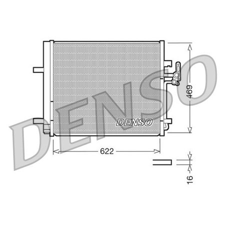 DENSO DCN10016 - A/C condenser (with dryer) fits: VOLVO S60 II, S80 II, V40, V60 I, V70 III, XC60 I, XC70 II FORD GALAXY II, MO