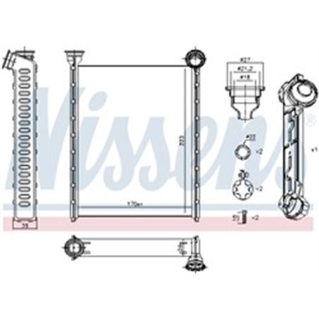 71162 Heat Exchanger, interior heating NISSENS