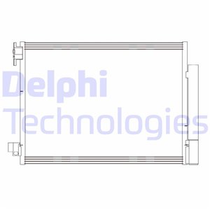DELPHI CF20415 - A/C condenser (with dryer) fits: RENAULT TWINGO III; SMART FORFOUR, FORTWO 0.9/1.0/Electric 07.14-