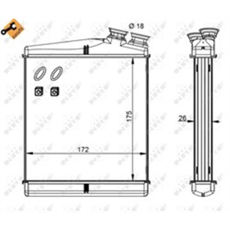 54340 Heat Exchanger, interior heating NRF