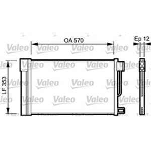 VALEO 818193 - A/C condenser (with dryer) fits: ALFA ROMEO 4C, 4C SPIDER, GIULIETTA; CITROEN NEMO, NEMO/MINIVAN; FIAT FIORINO/MI