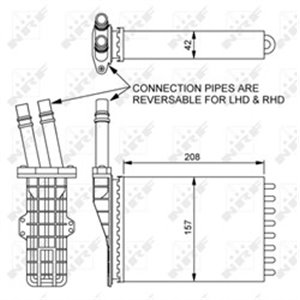 NRF 54245 - Heater fits: RENAULT AVANTIME, ESPACE III 1.9D-3.0 11.96-05.03