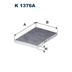 FILTRON K 1376A - Cabin filter with activated carbon fits: TESLA MODEL S Electric 09.15-