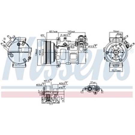 NISSENS 890776 - Luftkonditioneringskompressor passar: VOLVO S60 III, V60 I, V60 II, XC40, XC60 II 1.5-2.0H 03.15-