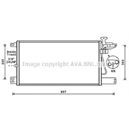 AVA COOLING SC5034 - A/C condenser 700x390x16 fits: SCANIA P,G,R,T 01.03-