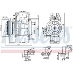 NISSENS 890028 - Air-conditioning compressor fits: MERCEDES SK 11.0D-9.6D 07.87-09.96