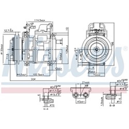 890028 Compressor, air conditioning NISSENS