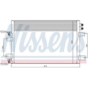 NISSENS 940151 - A/C condenser fits: CHRYSLER SEBRING; DODGE AVENGER; JEEP COMPASS, PATRIOT 2.0-2.7 08.06-