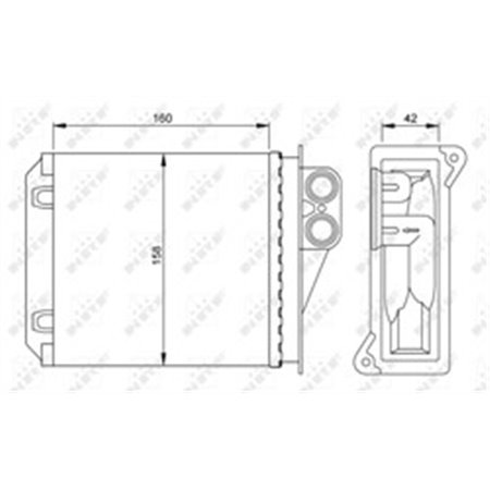 54236 Heat Exchanger, interior heating NRF