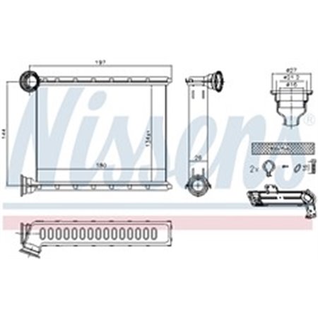 73345 Heat Exchanger, interior heating NISSENS