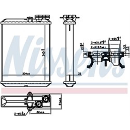 NISSENS 707102 - Heater fits: VOLVO S60 I, S80 I, V70 II, XC70 I, XC90 I 2.0-4.4 11.97-12.14