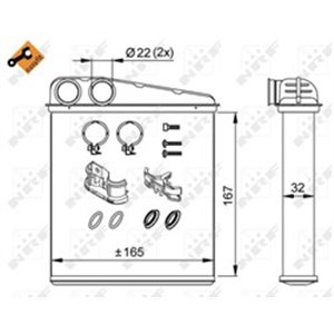 58211 Heat Exchanger, interior heating NRF - Top1autovaruosad