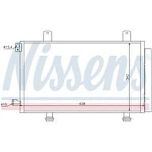 NISSENS 94979 - A/C condenser (with dryer) fits: FIAT SEDICI; SUZUKI SX4 1.5-1.9D 06.06-