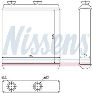 72663 Теплообменник, отопление салона NISSENS - Top1autovaruosad