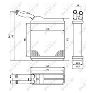 NRF 52134 - Heater fits: OPEL FRONTERA A, FRONTERA A SPORT 2.0-2.8D 03.92-10.98