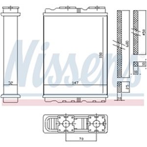 72050 Heat Exchanger, interior heating NISSENS - Top1autovaruosad