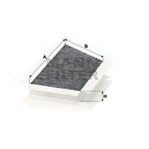 MANN-FILTER CUK 3448 - Cabin filter with activated carbon fits: PEUGEOT 206, 206+ 1.1-2.0D 08.98-