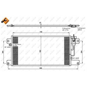 NRF 35762 - A/C condenser 712x380x16 fits: SCANIA P,G,R,T 01.03-