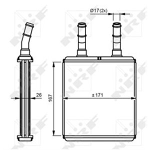 NRF 54291 - Heater fits: HYUNDAI ACCENT, ACCENT I, ACCENT II, COUPE I, GETZ, LANTRA II 1.1-2.0 10.94-12.10