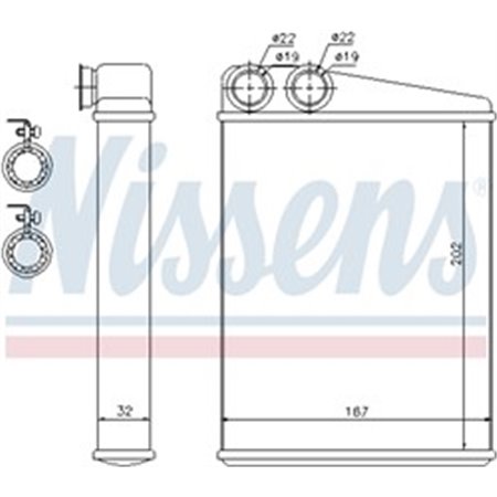 72046 Lämmönvaihdin, sisätilojen lämmitys NISSENS