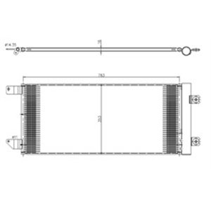 NRF 350452 A/C condenser 803x353x16 fits: MAN TGS I, TGX I 06.06 09.21