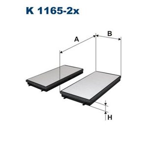 K 1165-2X Salongifilter sobib: BMW 7 (E65, E66, E67) ROLLS ROYCE PHANTOM V