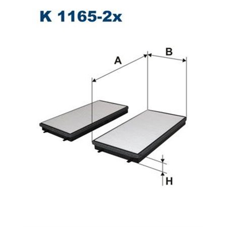 K 1165-2x Filter, cabin air FILTRON
