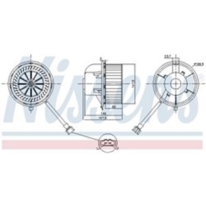 NIS 87155 Õhupuhur sobib: VW TRANSPORTER IV 1.9D 2.8 07.90 06.03