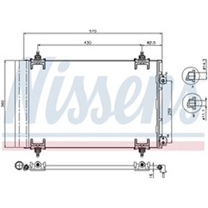 NISSENS 94826 - A/C condenser (with dryer) fits: DS DS 4, DS 5; CITROEN BERLINGO, BERLINGO MULTISPACE, BERLINGO/MINIVAN, C4, C4 