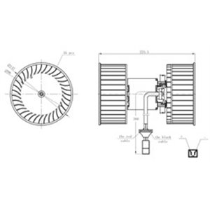 NRF 34264 - Air blower motor fits: IVECO STRALIS I, STRALIS II 02.02-